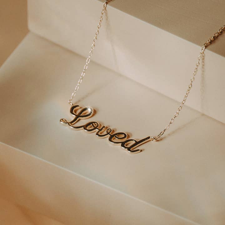 Loved Gold Necklace for wholesale by Spitfire Girl