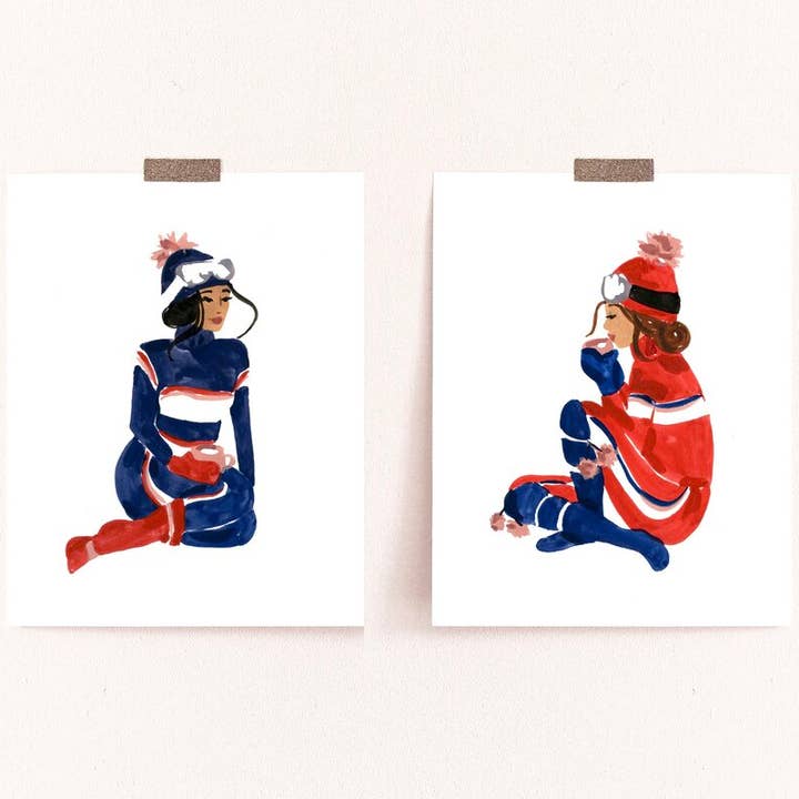 Après Ski Art Print för wholesale av Sabina Fenn