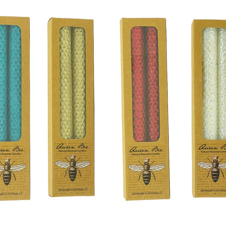Queen Bee Glitter Candles-bee keeper rustic natural country for wholesale by Natural Selection Bath and Body