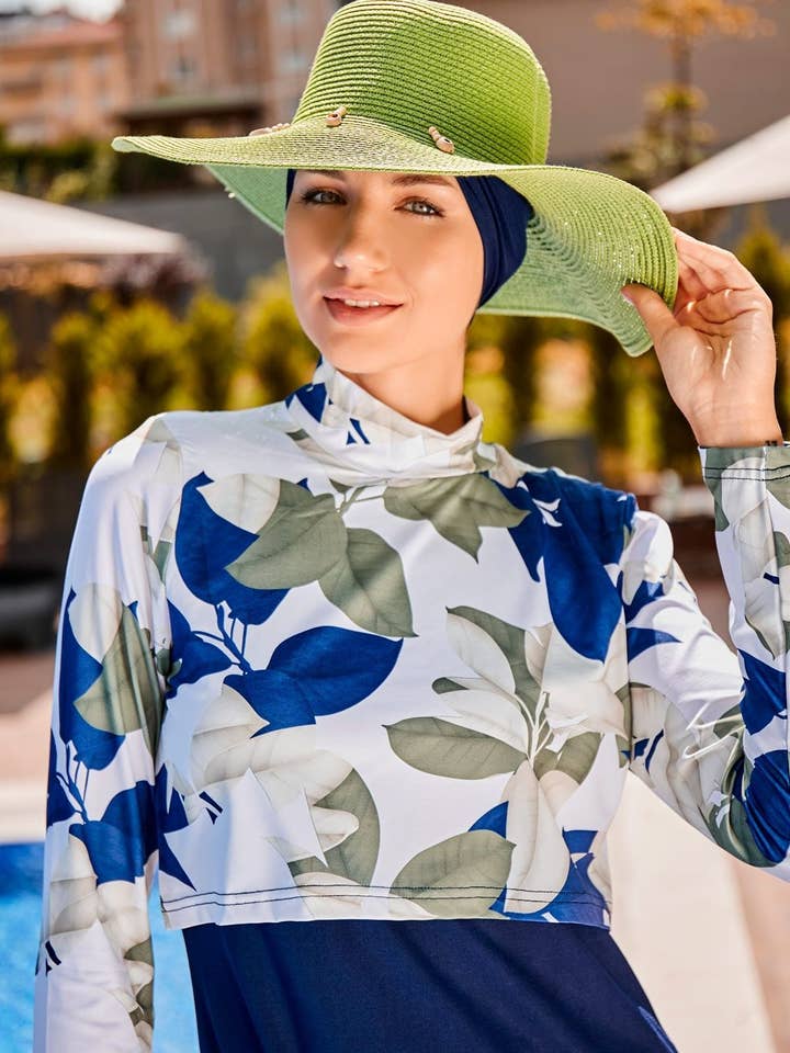 Deniz Kabuğu Yeşil Geniş Hasır Şapka 142321 pour la vente par Marina Swimwear