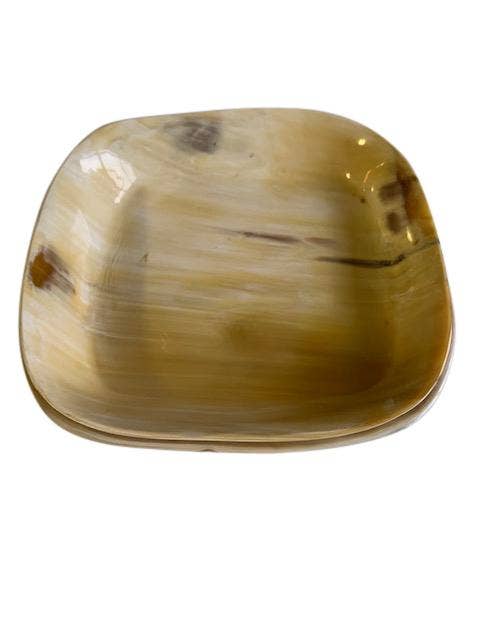 Plato Cuadrado Pequeño de Cuerno - 5.5" para venta al por mayor de Harkiss Designs