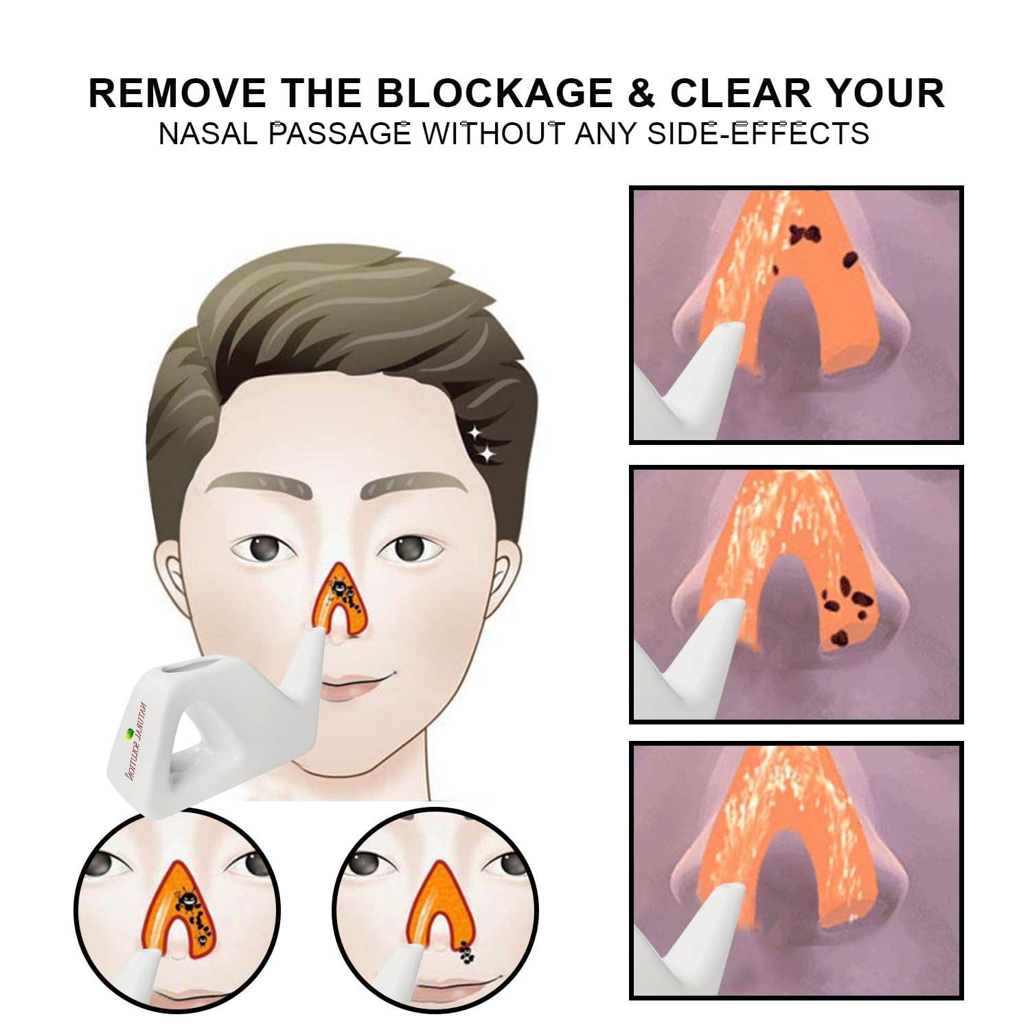 WBM LLC - Wholesale Nasal Care - Natural Solution Ceramic Neti Pot Sinus Rinse With Pink Salt2