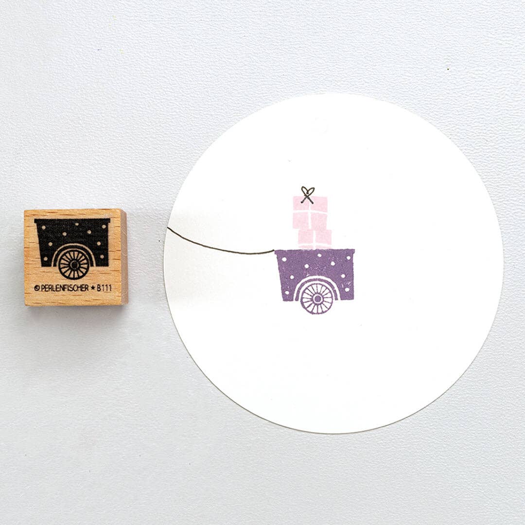 Perlenfischer - Wholesale Rubber/Decorative Stamp - 5x Stamp | Bicycle Trailer0