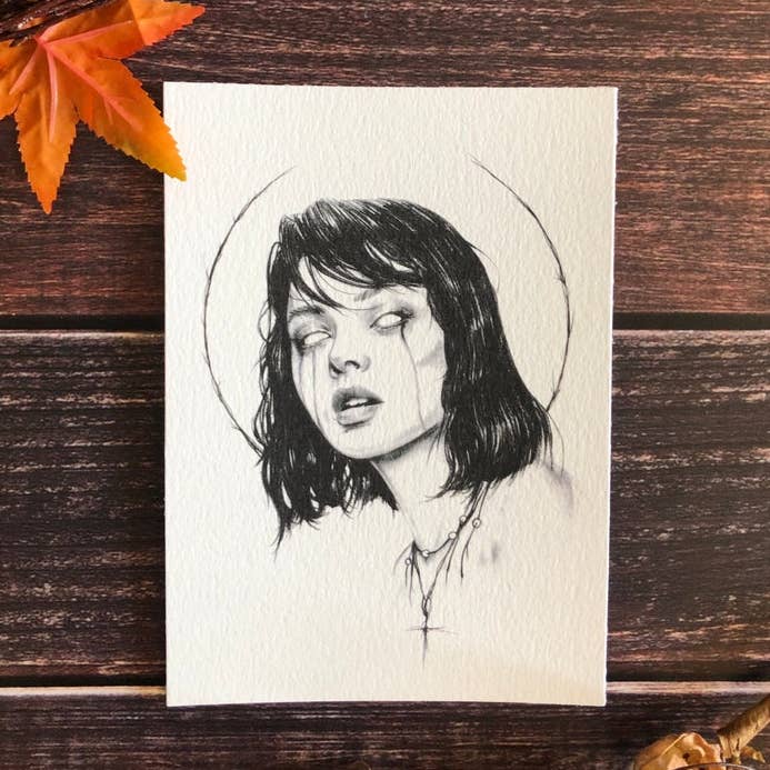 Dea della Morte - Stampa d'Arte - Gotico per la vendita all'ingrosso da parte di Andy Sciazko Art