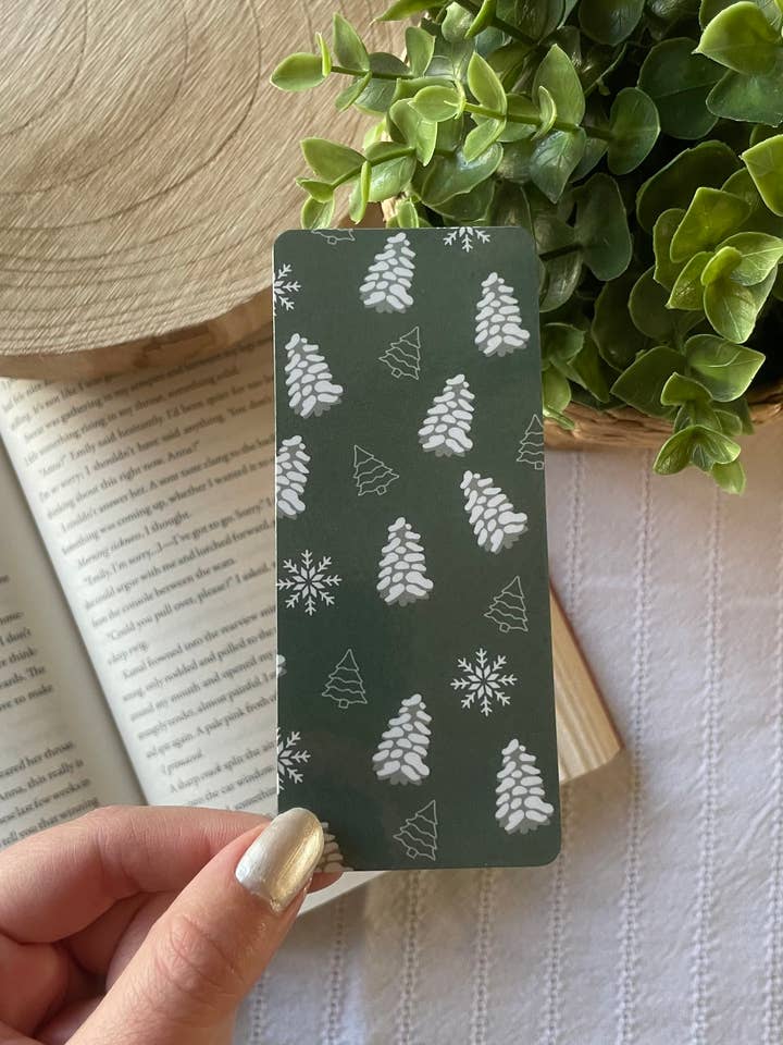 Marcapáginas Laminado de Árboles de Navidad para venta al por mayor de Amelia & Co