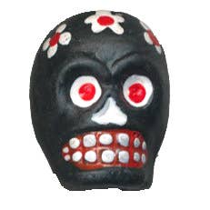 Tesoros Trading Company - Wholesale Decorative Figurine - Black Skull Bead Clay, Peru4