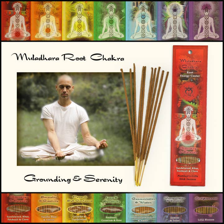 Prabhuji's Gifts – wholesale Rökelse – Rökelse Sticks Root Chakra Muladhara - Jordning och lugn