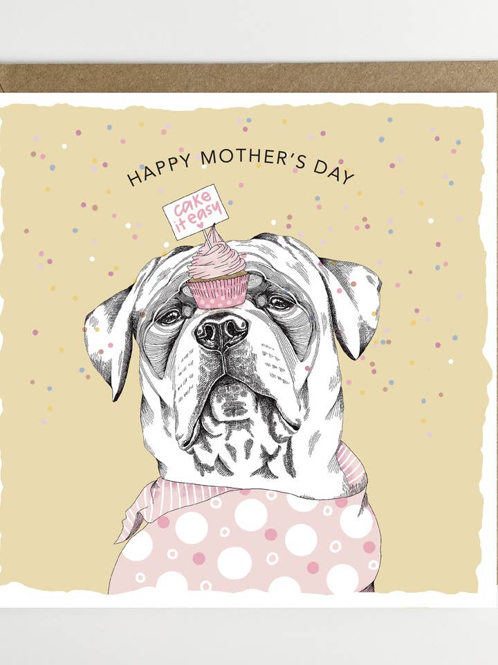 Mors dag-kort/lykønskningskort - hundekort for engroshandel hos Dotty Dog Art