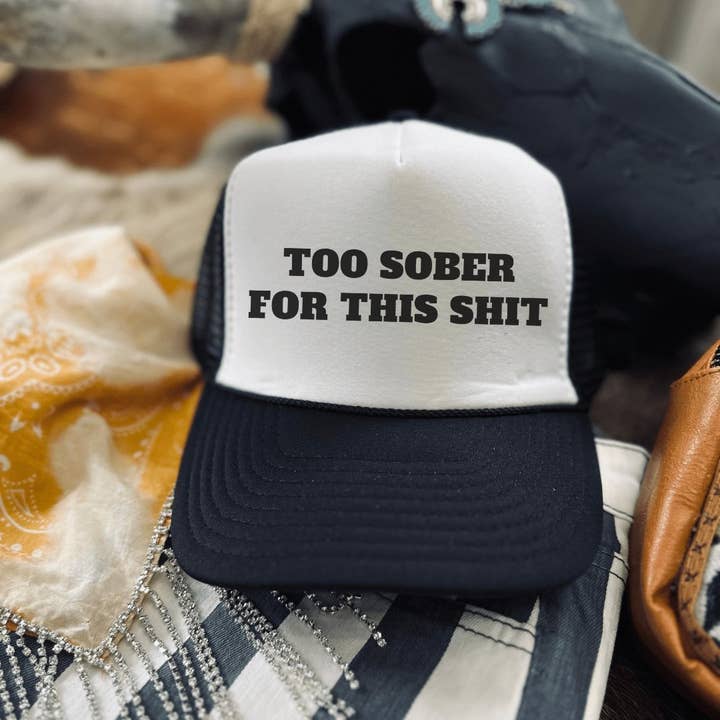 THE BEVEL LABEL - Wholesale Trucker Hat - Women's - Too Sober For This Hat5