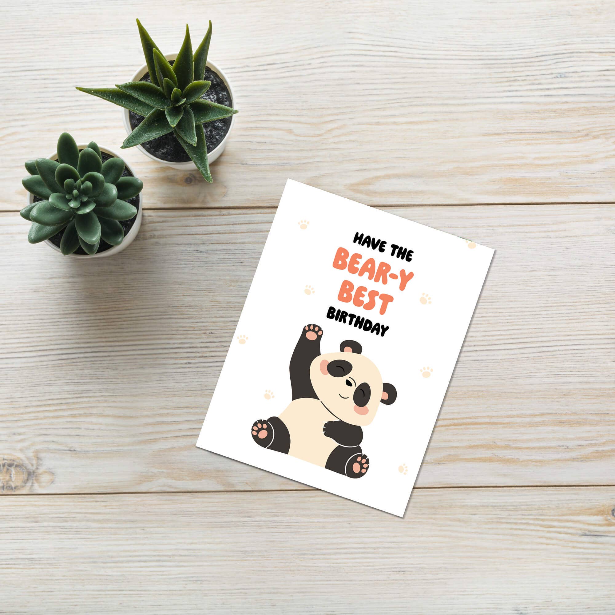 Cute Asian Cards - Vente Cartes d'anniversaire - Carte d'anniversaire panda-rable | Jeu de mots drôle avec un mignon panda chinois asiatique5