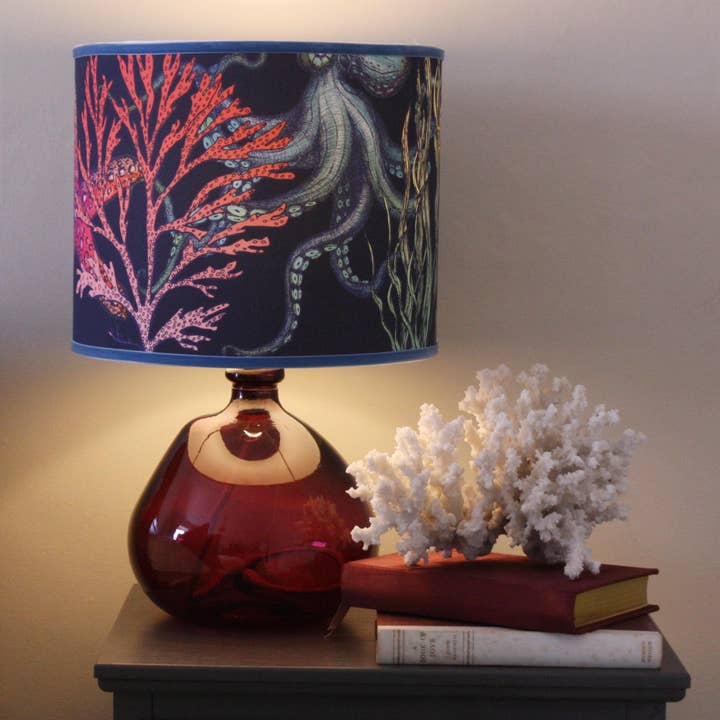 Navy Blue Rainbow Reef Lampshade for wholesale on Faire3