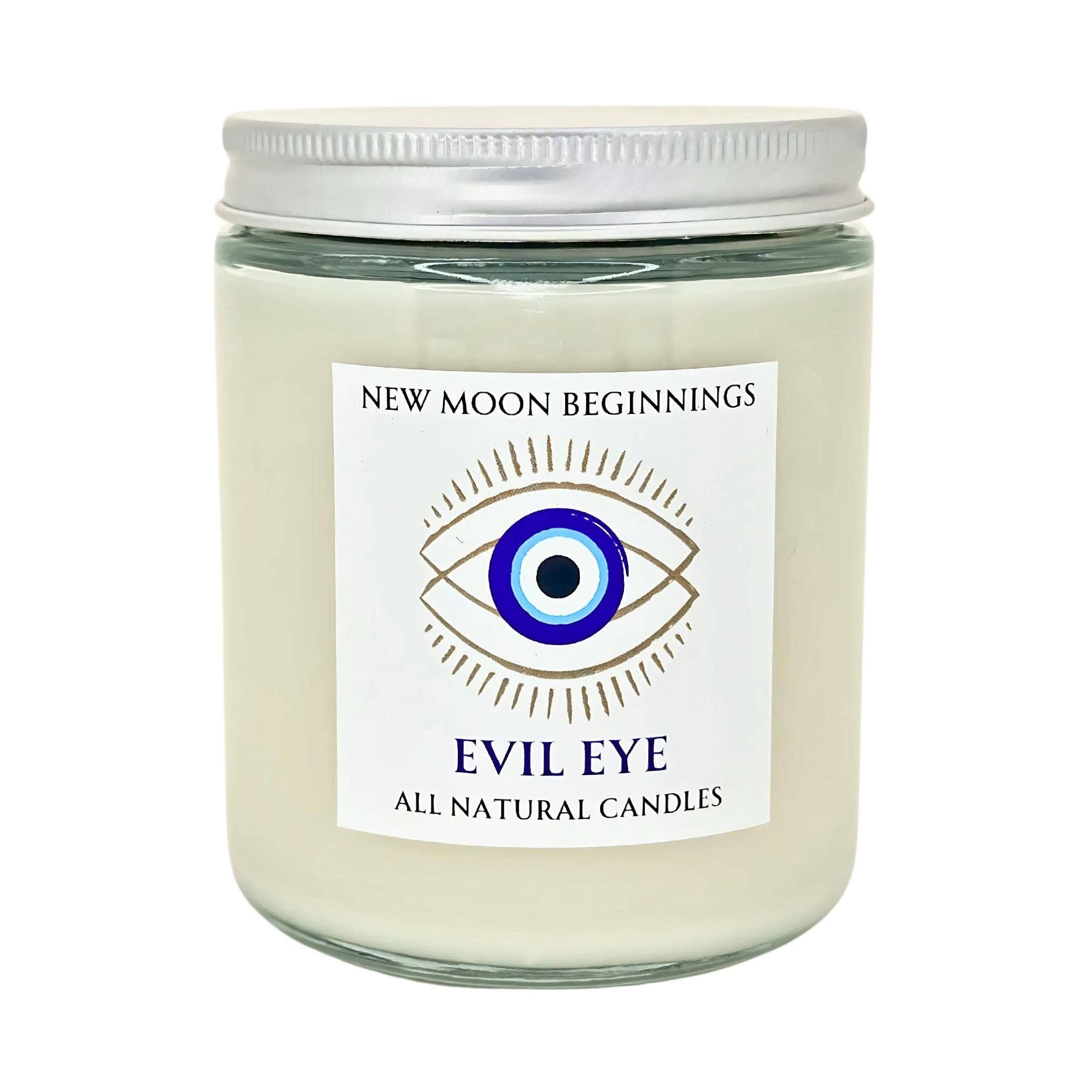 New Moon Beginnings - Wholesale Jar/Filled Candle - Evil Eye Protection Candle by New Moon Beginnings9