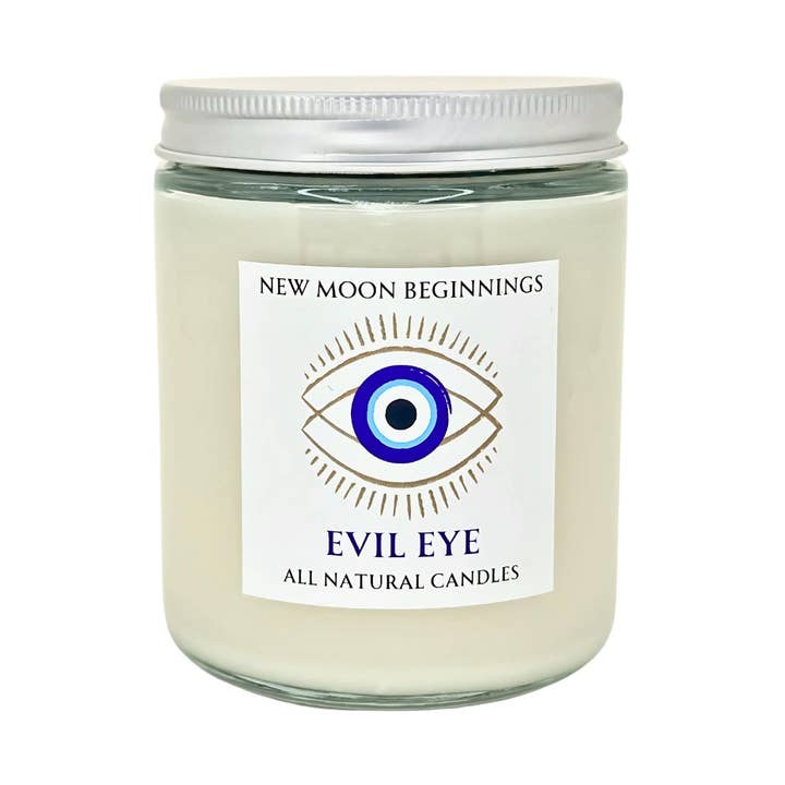 New Moon Beginnings - Wholesale Jar/Filled Candle - Evil Eye Protection Candle by New Moon Beginnings9