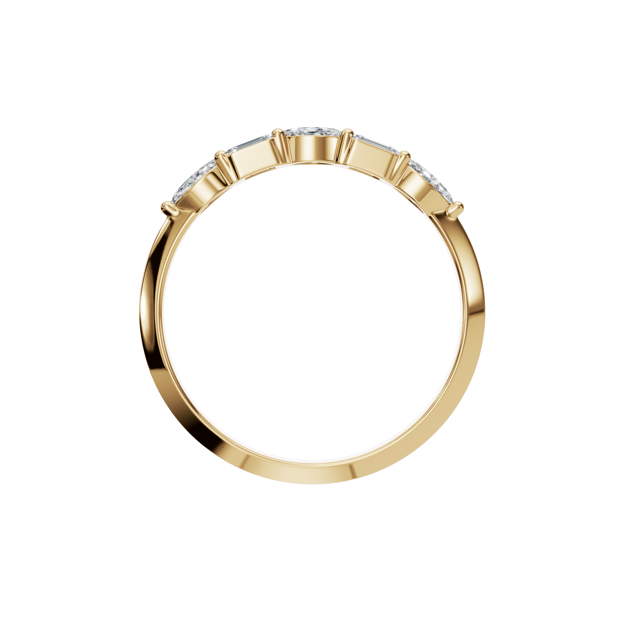 PureYou Jewelry - Vente Alliances/bagues de mariage - Bague Éternité en Or 14k avec Diamants, Bague Statement Unique3