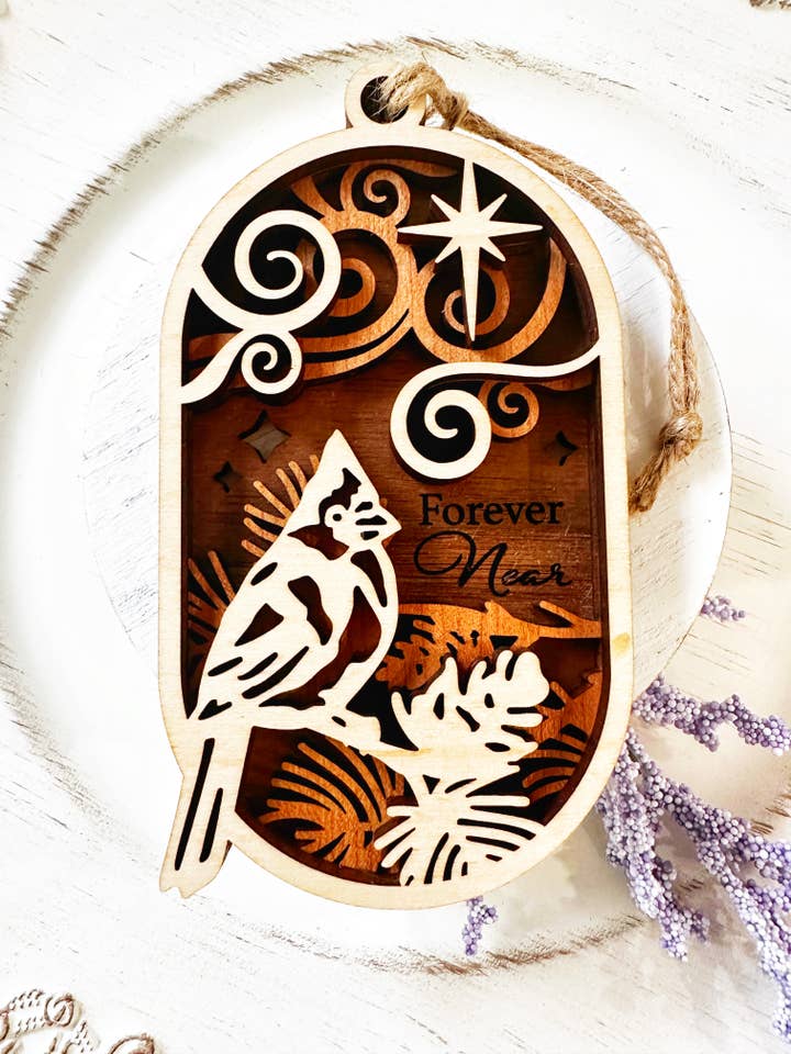 Customizable Cardinal Christmas 2025 Ornament for wholesale by Falcon Ridge Designs LLC