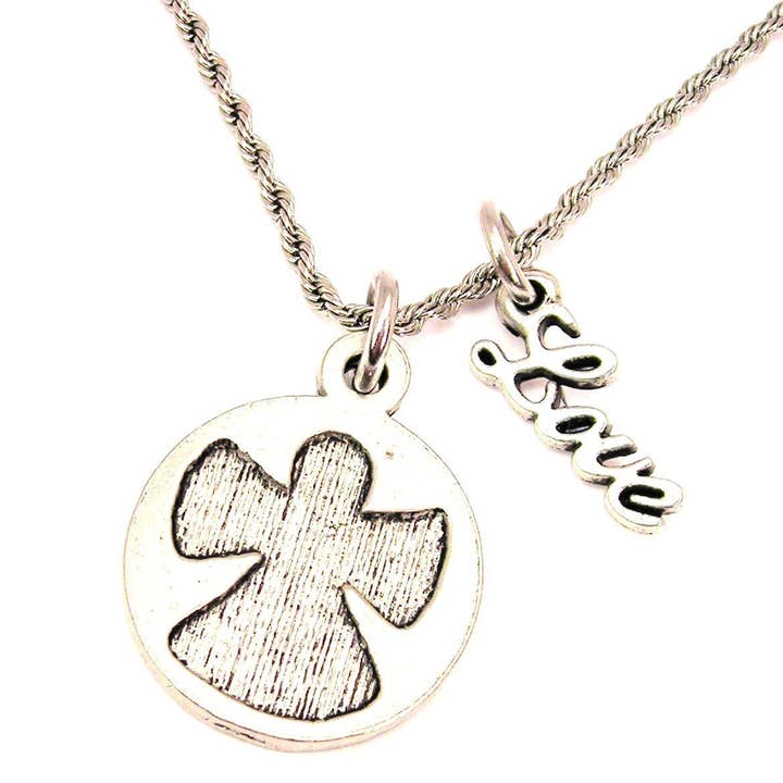Snow Angel 20" Rope Necklace With Love Accent Winter Storm for wholesale by Chubby Chico Charms