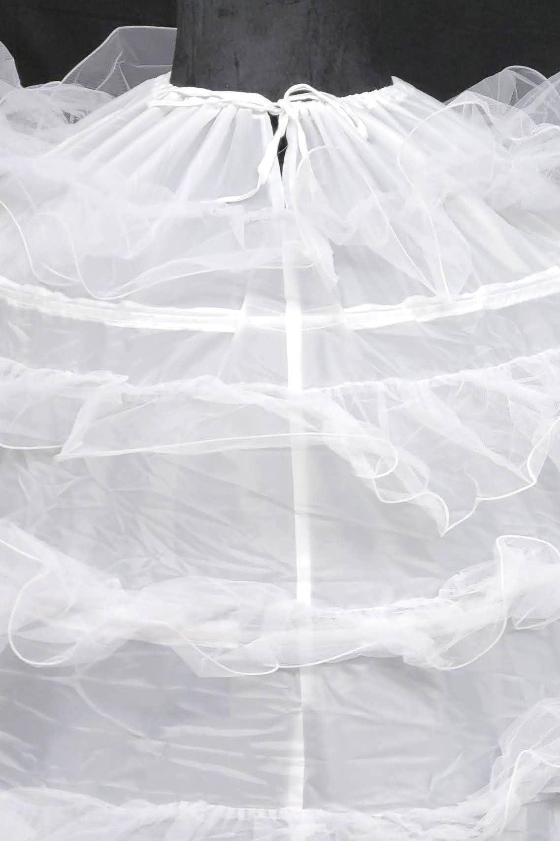 Chicas - Wholesale Skirt - Women's - Lace up petticoat with three metal collapsible rings PE3691