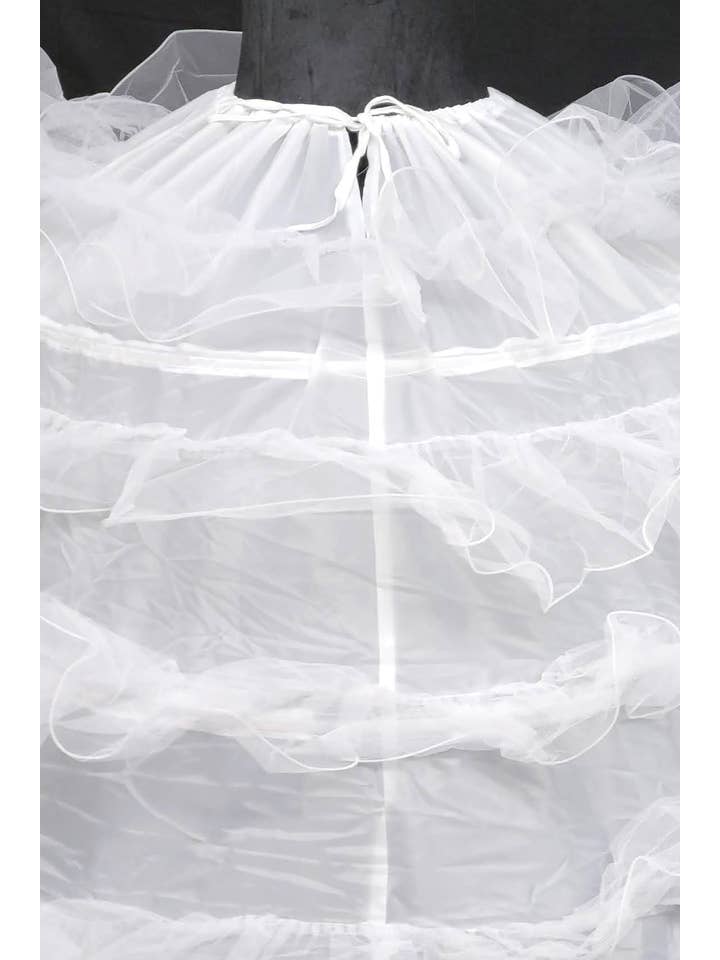 Chicas - Wholesale Skirt - Women's - Lace up petticoat with three metal collapsible rings PE3691