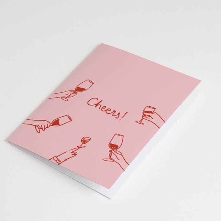 Bon Femmes - Wholesale Everyday Greeting Card - Cheers Greeting Card Pink1