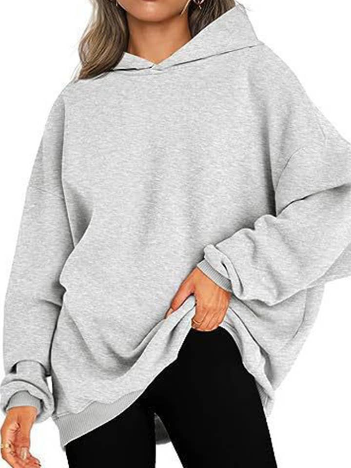 Lovenne - Wholesale Hoodie - Women's - Oversized loose fleece hooded sweatshirt27