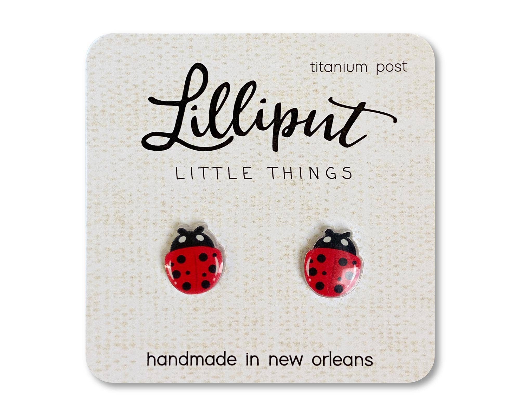 Lilliput Little Things - Wholesale Stud/Post Earrings - Ladybug Earrings // Kids Earrings