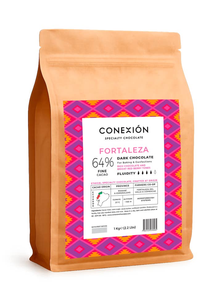 Fortaleza 64 % : Chocolat Noir Couverture pour la vente par Conexión Chocolate