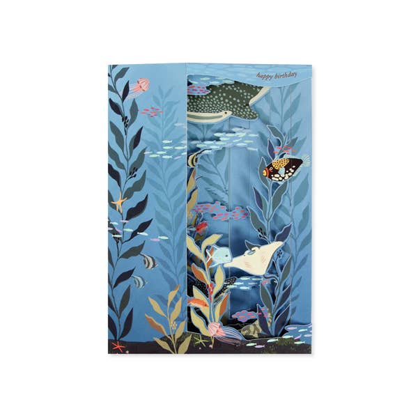 UWP Luxe - Wholesale Birthday Card - Deep Sea Birthday Pop-Up Tunnel Card
