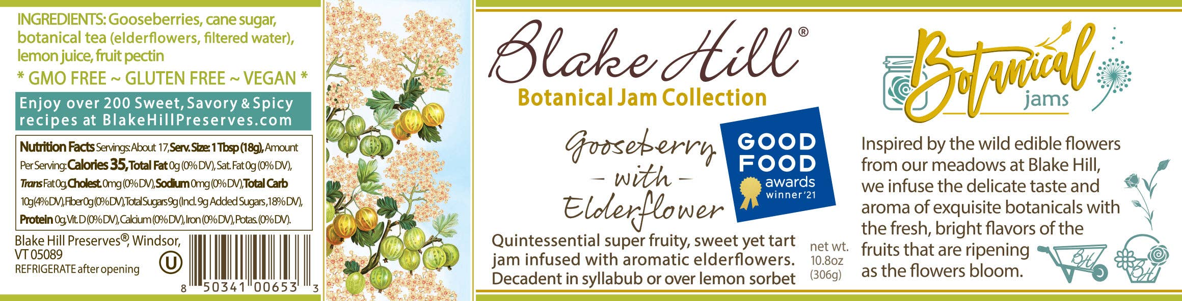 Blake Hill Preserves - Wholesale Jam/Jelly - Gooseberry with Elderflower6