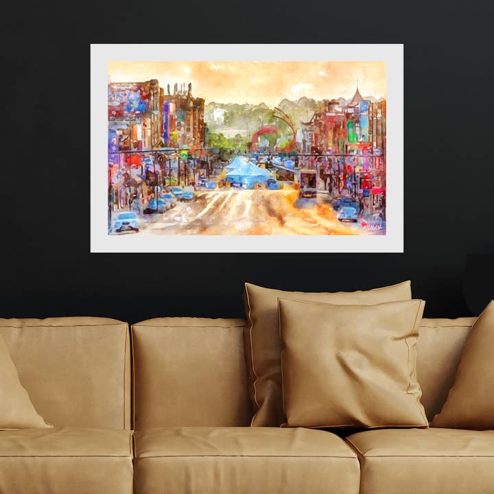 Giclee Kunstdrucke, Nashville TN, Honky Tonk Highway für den Großhandel von G.O.A.T House of Creative