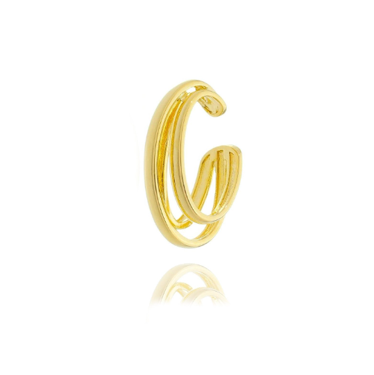 GoldFi - Wholesale Single Earring - 18k Gold Filled Three Lines Dainty Ear Cuff Wholesale And Jewelry Supply5