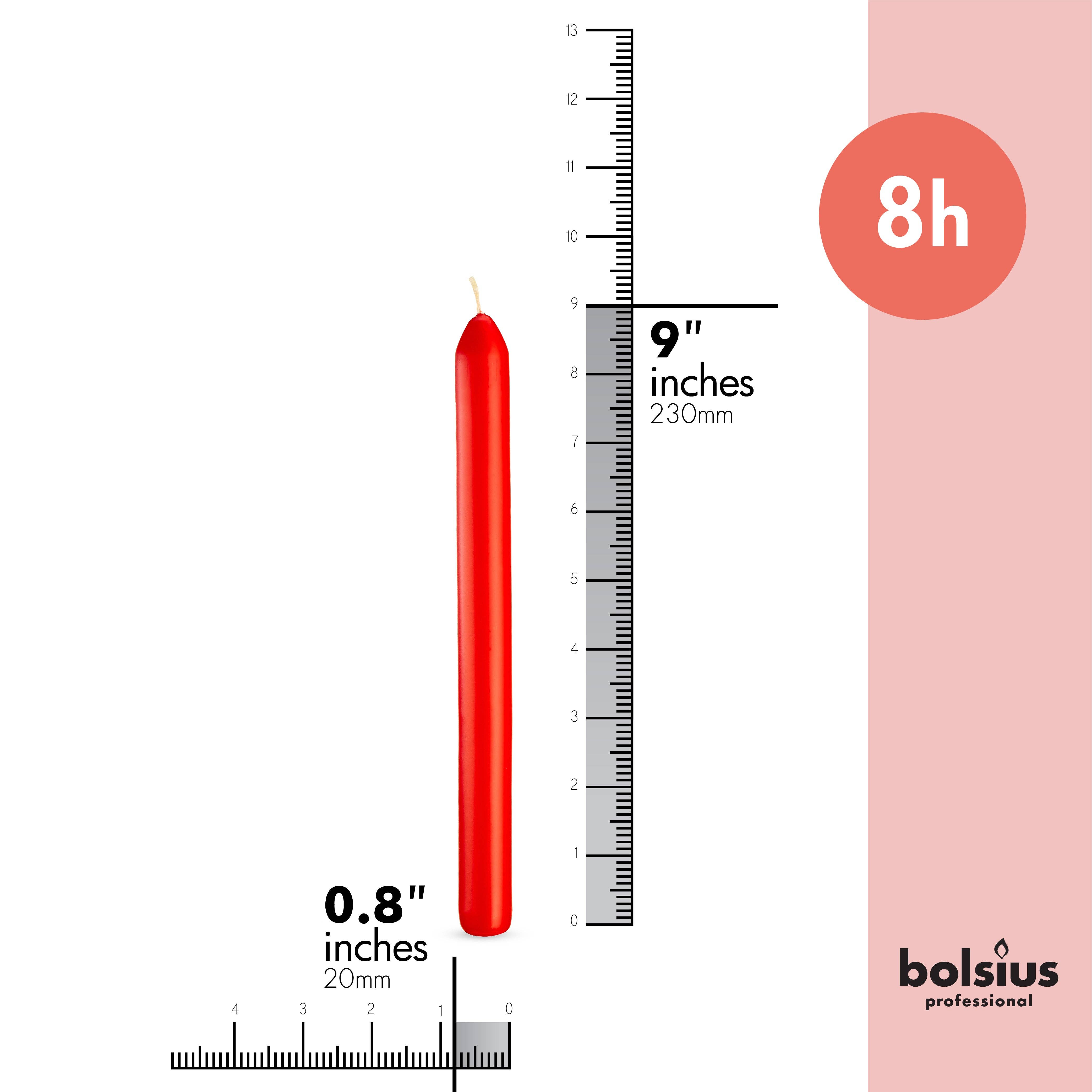 BOLSIUS - Wholesale Tapered Candle/Candlestick - 9 Inch Dinner Taper Candles 10 Pack - Wedding, Decorative, Holiday, Colored Unscented Taper Candles17