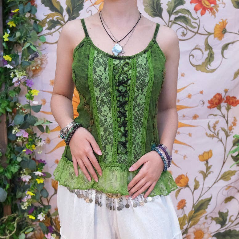 Karma Nepal Crafts - Vendita all'ingrosso Corsetto - Donna - Top in pizzo con corsetto boho0