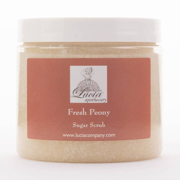 Fresh Peony Sugar Scrub for wholesale by Lucia Apothecary, LLC