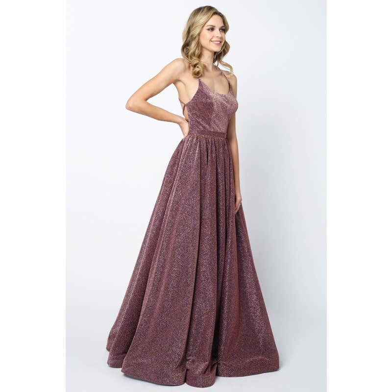 Juliet - Wholesale Gown - Women's - CRISS CROSS BACK BALL GOWN STYLE GLITTER PROM DRESS4