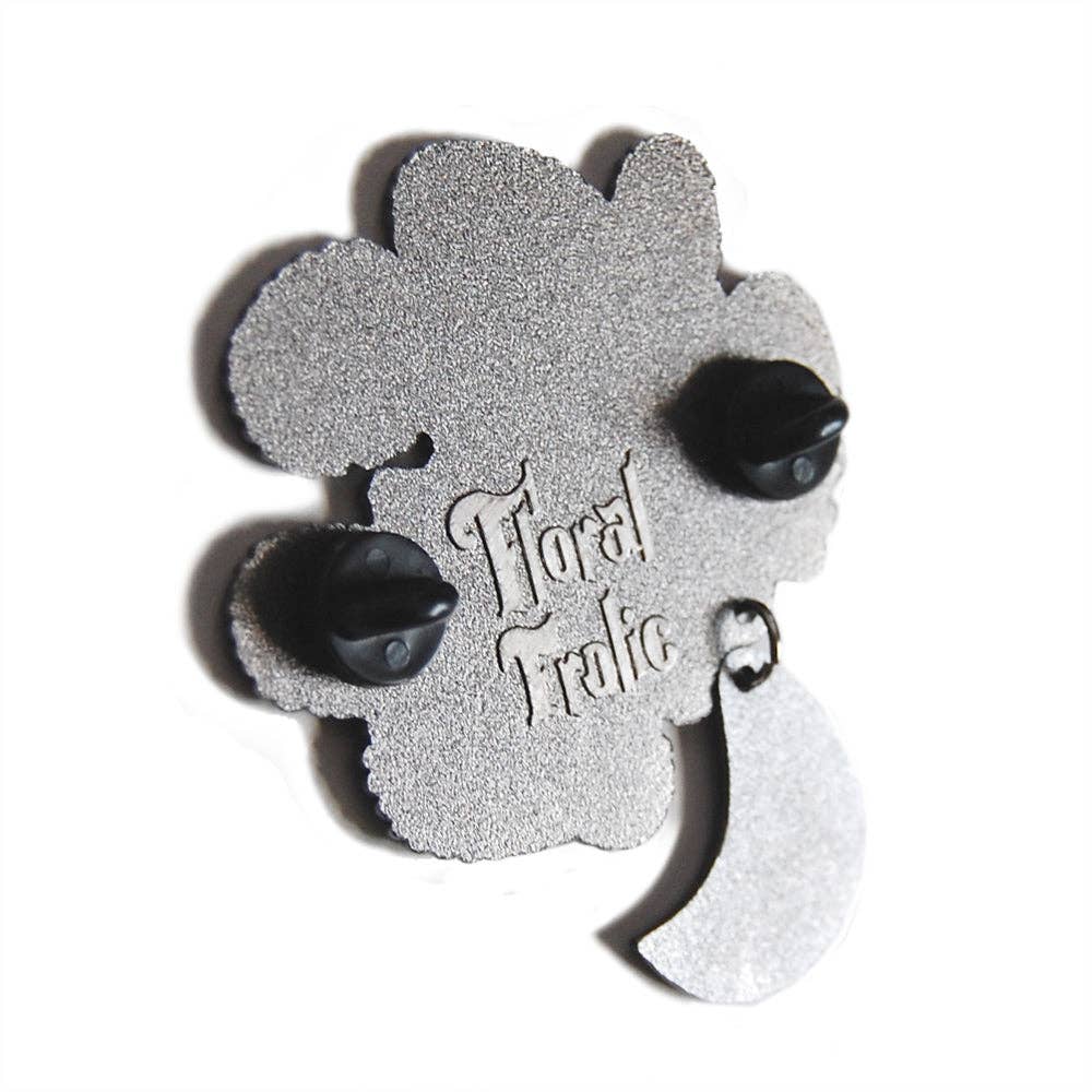 Floral Frolic - Wholesale Lapel Pin/Button - Pine Tree Raccoon Enamel Pin1