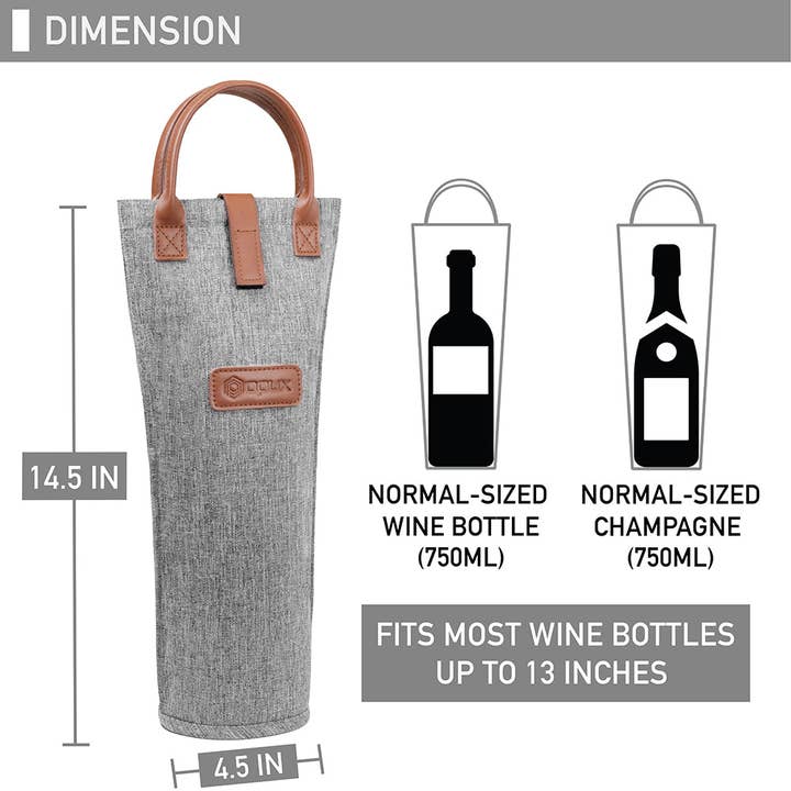 OPUX - Wholesale Wine tote - 1 Bottle Classic Wine Carrier Bag51