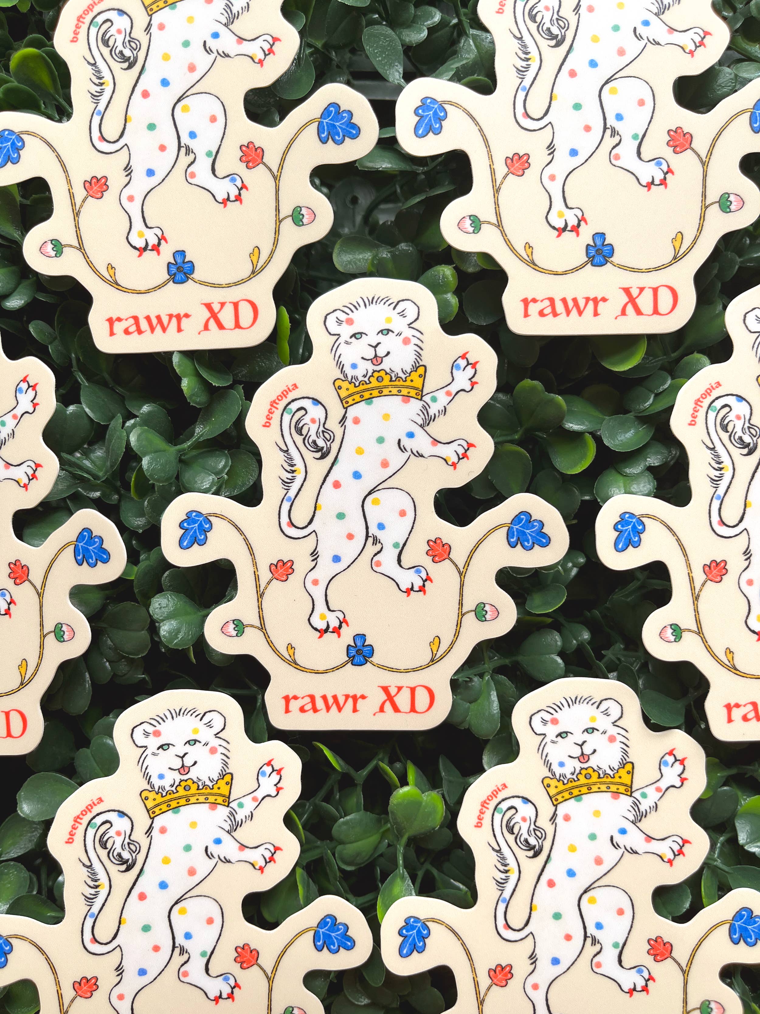 Beeftopia - Wholesale Sticker - Rawr XD Medieval Lion Waterproof Vinyl Sticker3