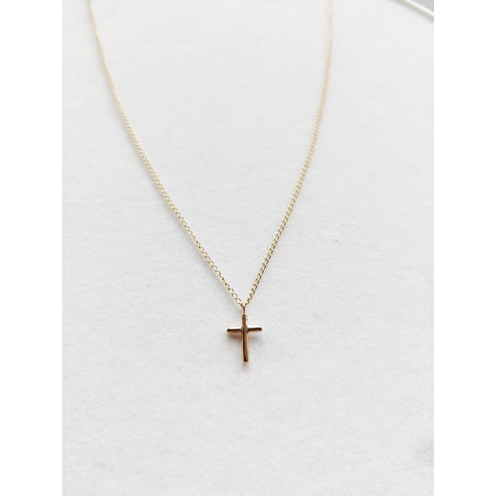 The Diamond Setter – wholesale Hänge-/berlockhalsband – PETITE GULD KORS HÄNGE