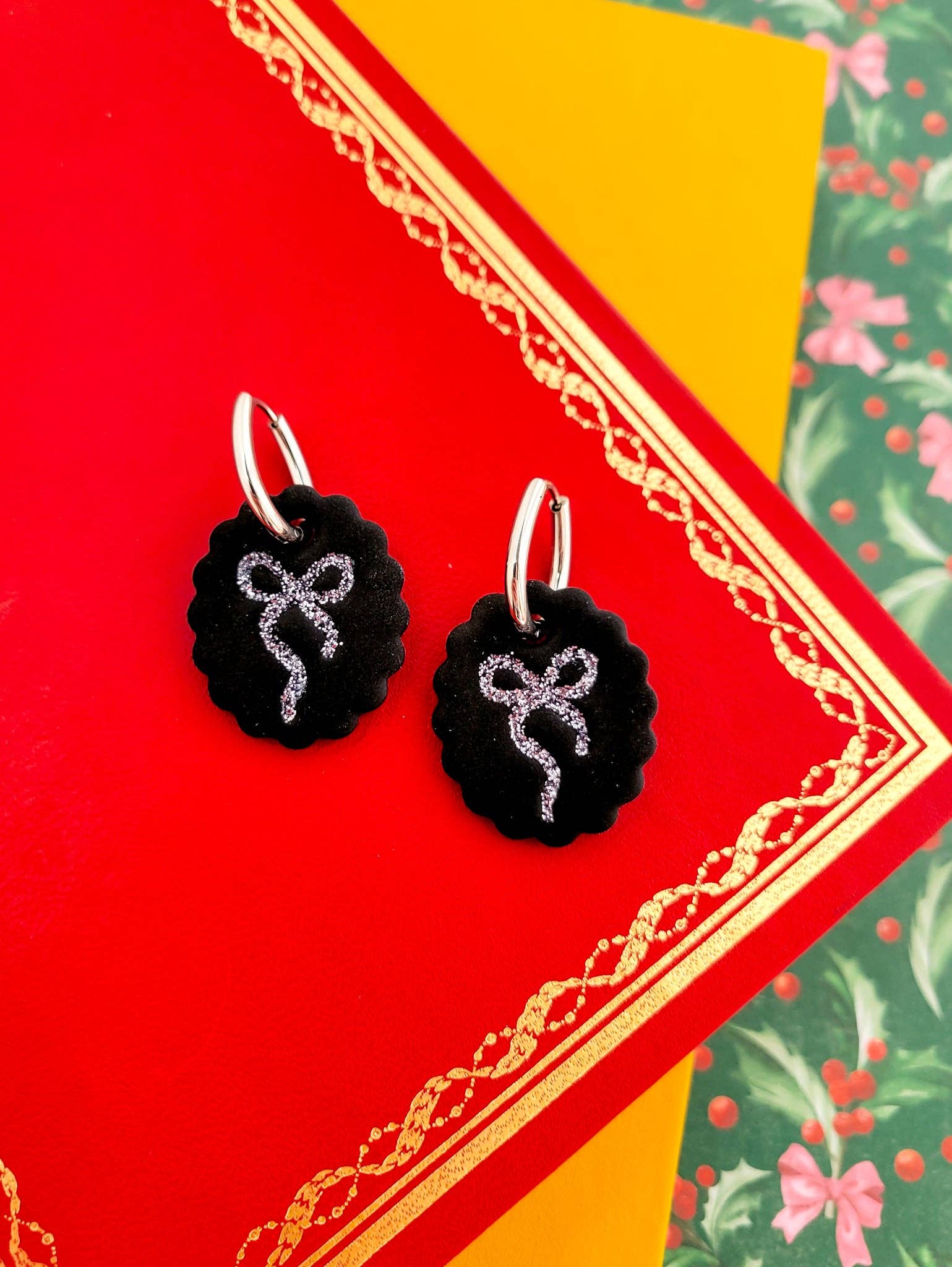 Midnight Narrative - Wholesale Huggie Earrings - Ribbon & Rhyme Hoops1