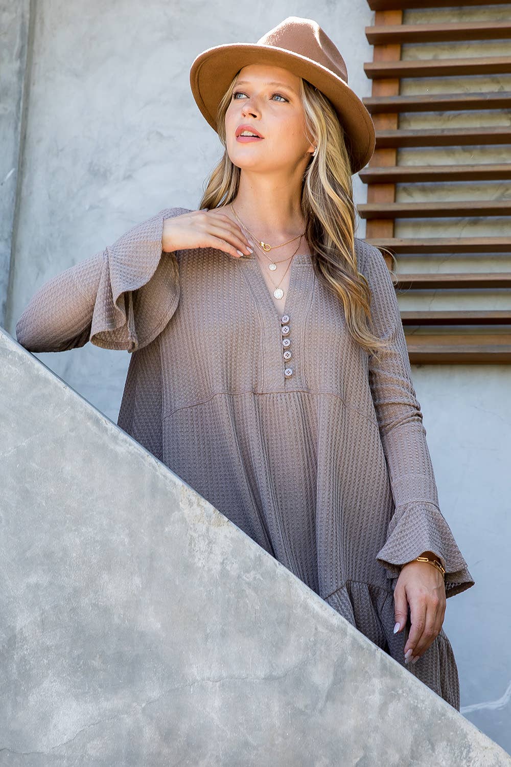 Sweet Lovely by Jen - Wholesale Tunic - Women's - SW275 - Waffle Knit Flare Top72