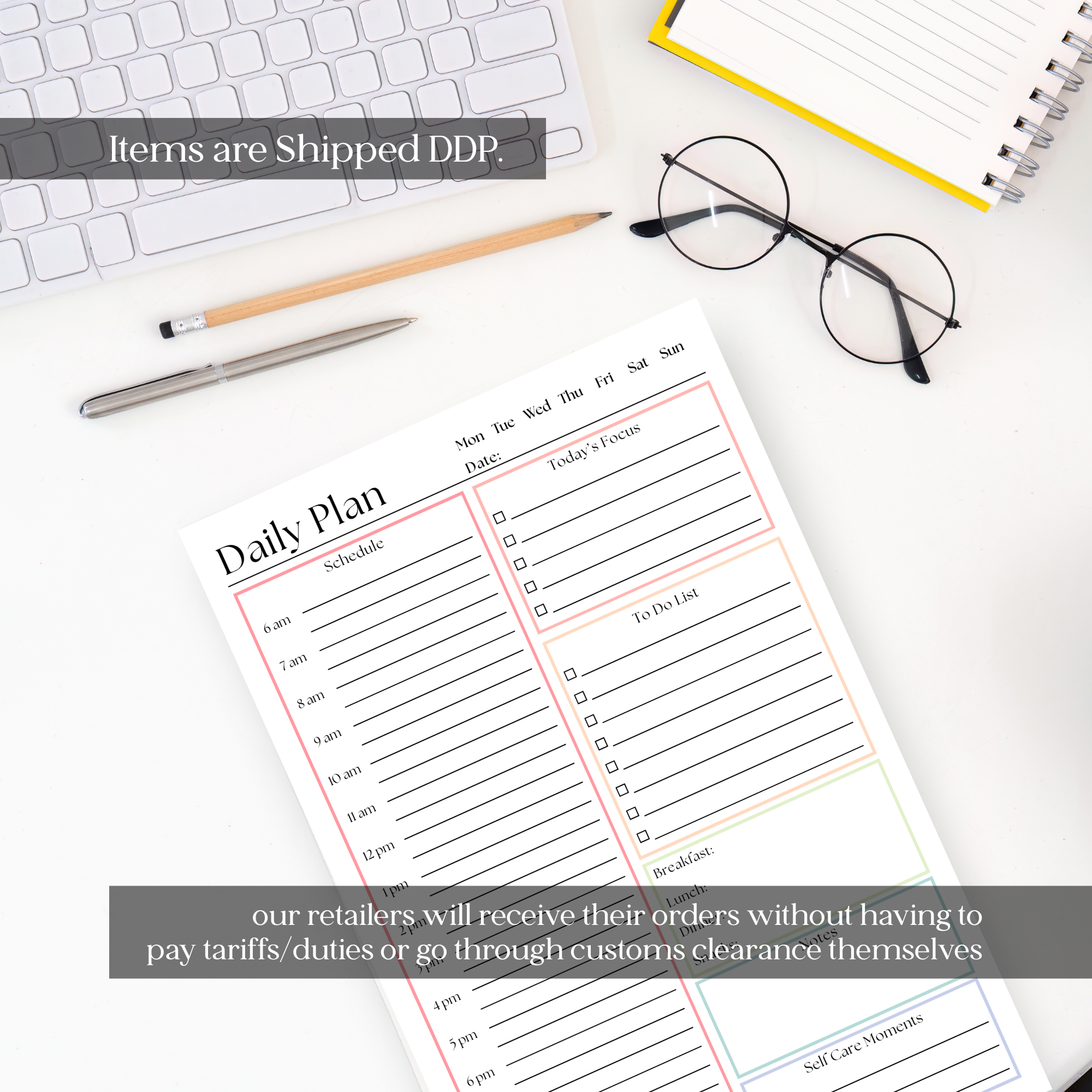 Eleventh and Taylor - Vente Blocs-notes - Planificateur de tâches quotidiennes : Bloc-notes de 50 pages détachables3