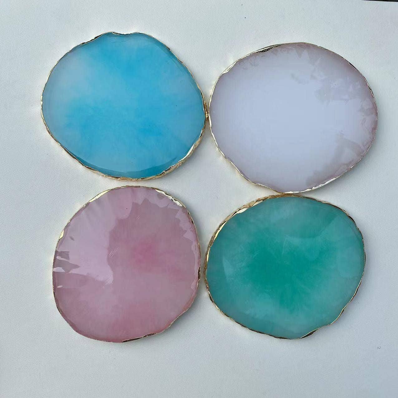 VIGOR - Wholesale Coasters - Quartz Resin Agate Coaster Candle Pad for Coffe tbale or Nail art(10 Pack)2