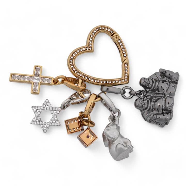 Luck & Zodiac - Wholesale Keychain – Women's - Heart Enhancer with 2 Charms