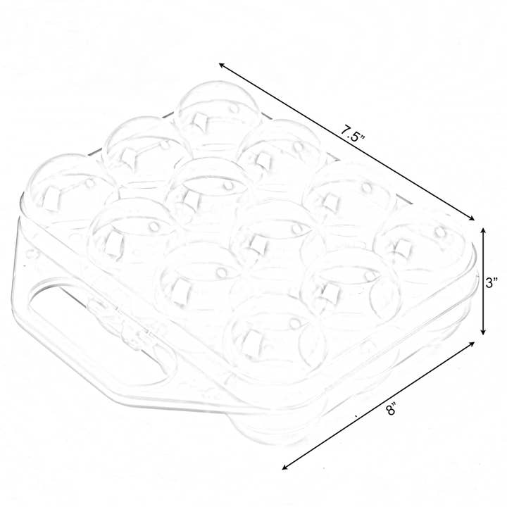 Quickway Imports - Wholesale Egg Cup/Holder - Plastic Egg Carton, 12 Egg Holder Carrying Case, Set of 61