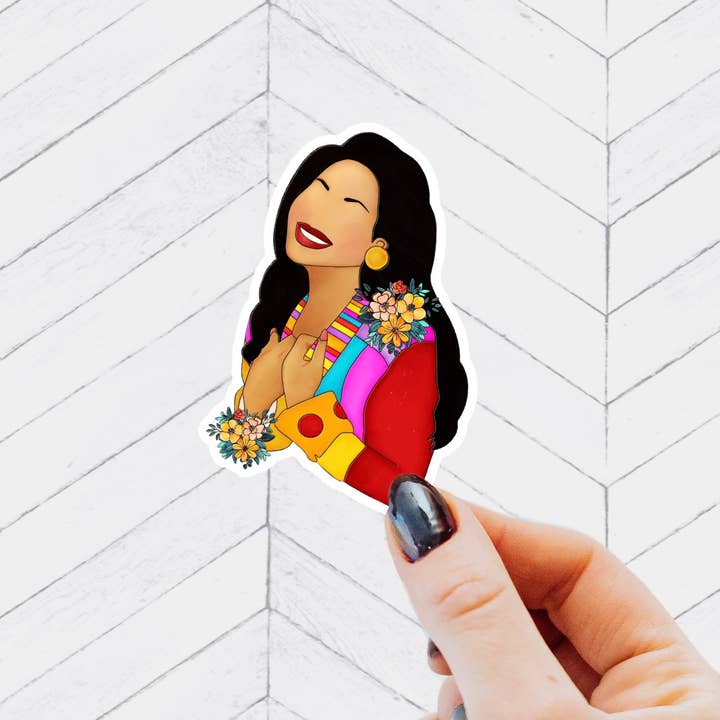 Selena Inspired Waterproof Vinyl Sticker for wholesale by Quirky Latina Co