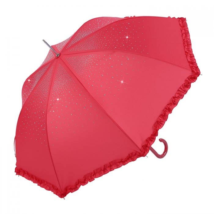 PEACH ACCESSORIES – wholesale Umbrella – Women's – TW09 frilly diamante crystal umbrellas6