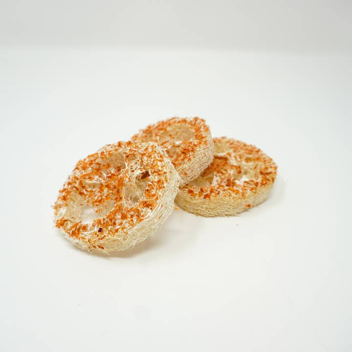 No Furries Delights - Wholesale Pet Supplement - Not Cat/Dog - Banana Carrot Flavoured Loofah (3 Pack)3