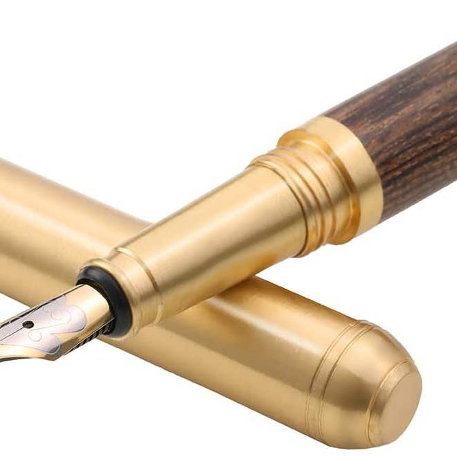 Wood Fountain Pens - Wholesale Pen - Handmade Wood and Brass Fountain Pen | The Hemmingway12