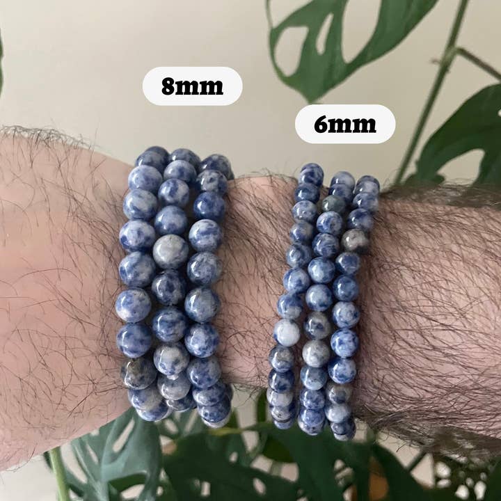 Pebble House - Wholesale Beaded Bracelet - Sodalite Bracelet 8mm or 6mm - Crystals & Stones