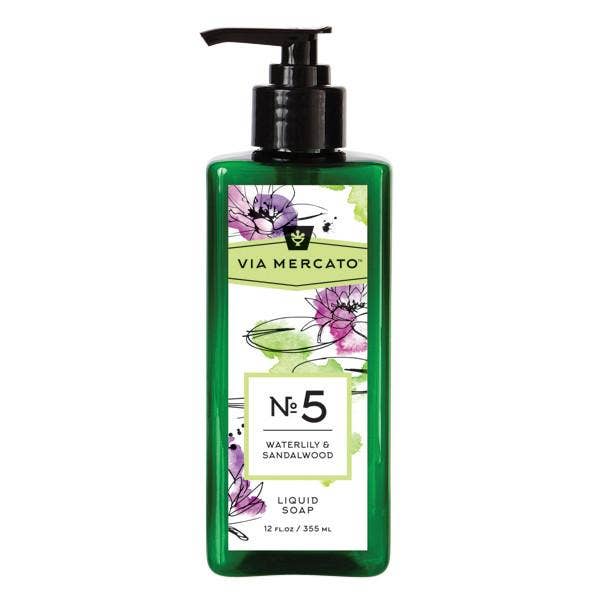 Liquid Hand Soap - Waterlily & Sandalwood for wholesale by European Soaps